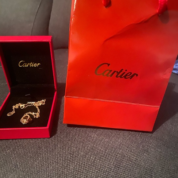 Cartier Necklace With 2 Rings - Picture 1 of 5